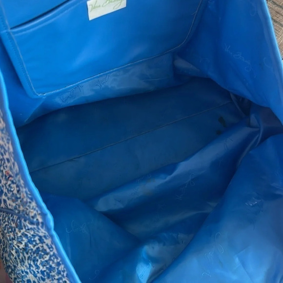 Vera Bradley Mesh Sequin Tote Camocat Blue | Authentic | - Picture 7 of 11